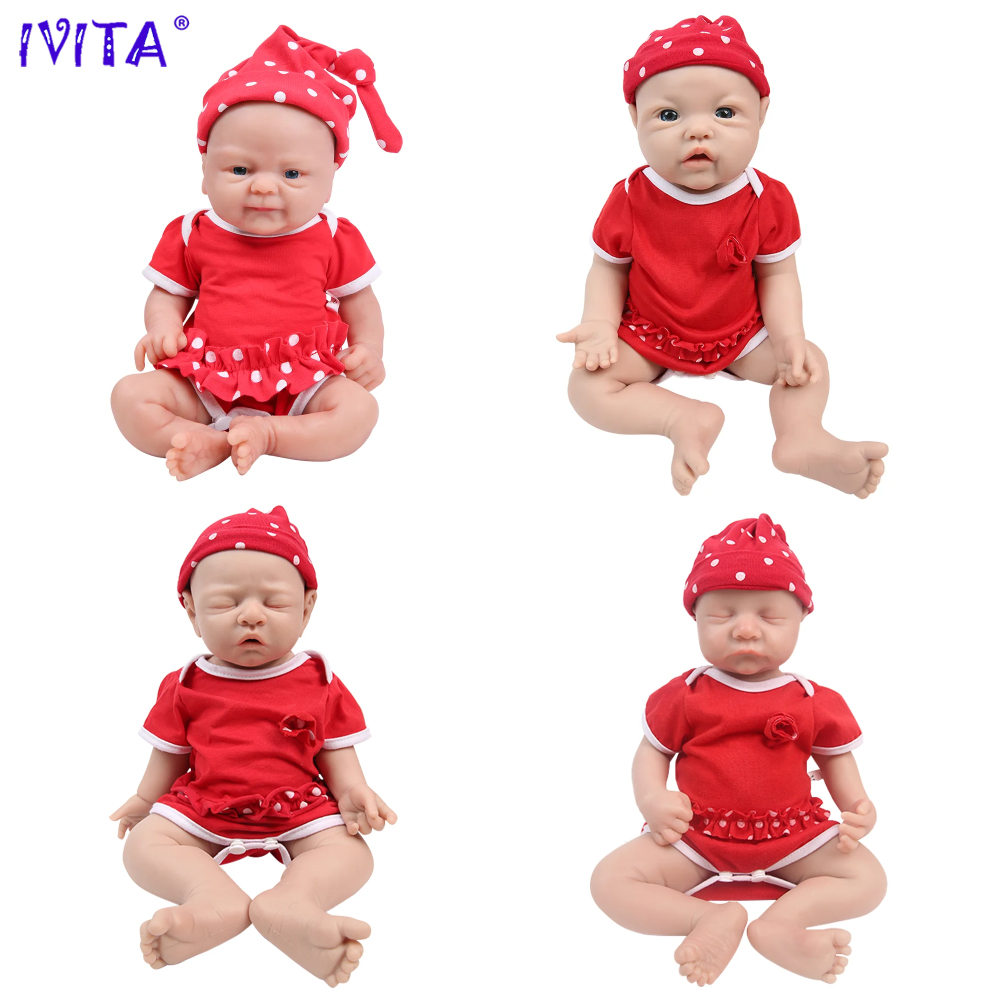 Baby Products Wholesale - IVITA 100% シリコーンリボーンベビードール塗装リアルな新生児リアルなベベ人形卸売おもちゃ子供のためのクリスマスギフト