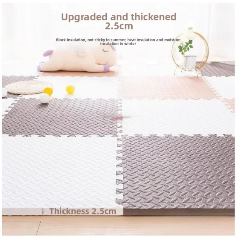 Play Mat - 子供と赤ちゃん向けの厚手のフォームフロアマット、吸水性、防汚性、パズル型のクライミングプレイマット