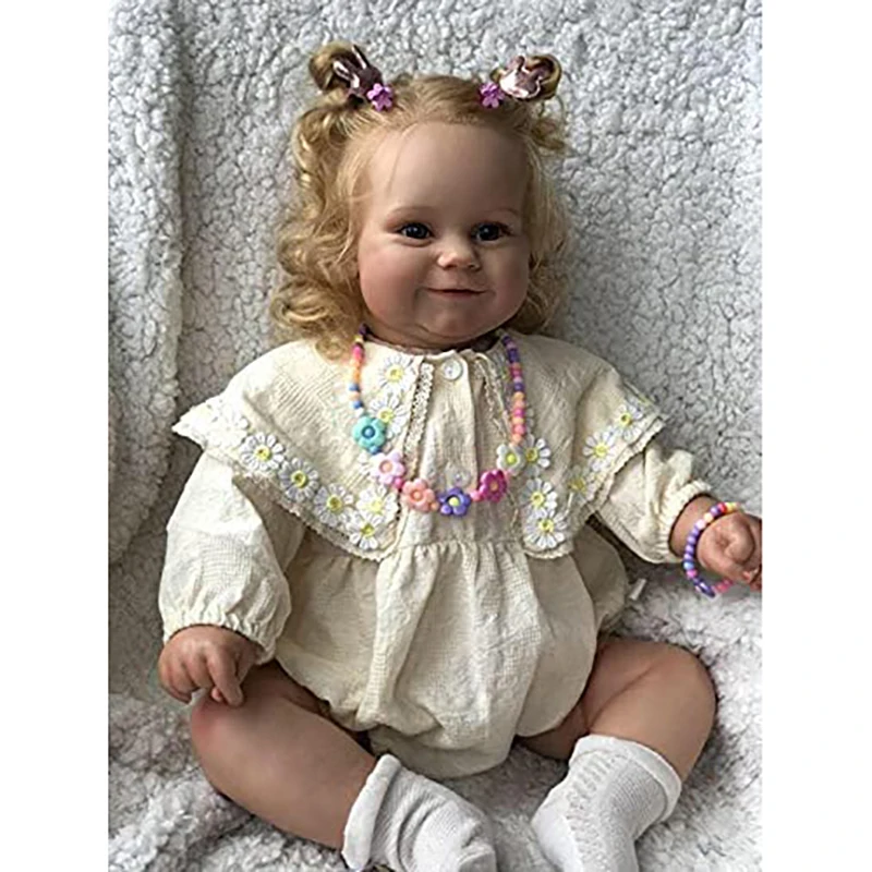 Baby Products Trending - 巨大なベビーマディはすでに根付いたブロンドの髪の塗装人形を完成させました 子供用の柔らかい抱きしめられるボディおもちゃ