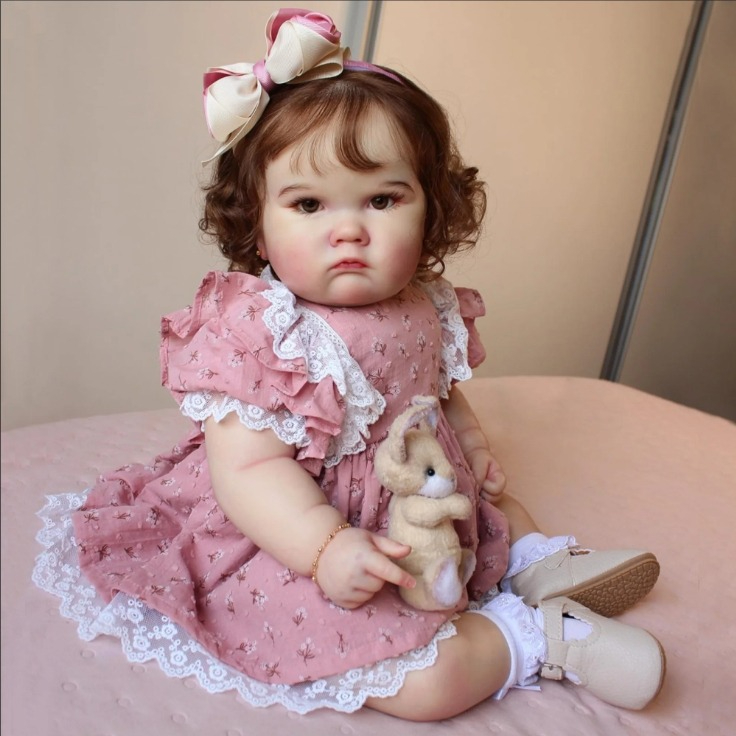 NPK 24インチ ハンドメイド 未完成 リボーンドールキッ - Baby Products For Curly Hair のレビューと価格