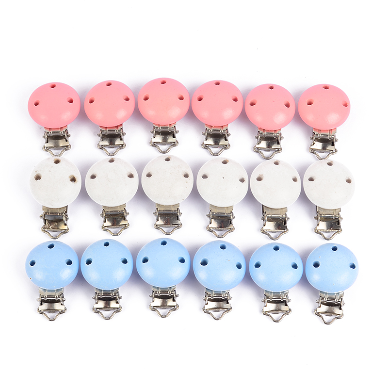 10 個ラウンド木製おしゃぶりクリップベビー歯が生えるダミー - Baby Products Wholesale のレビューと価格