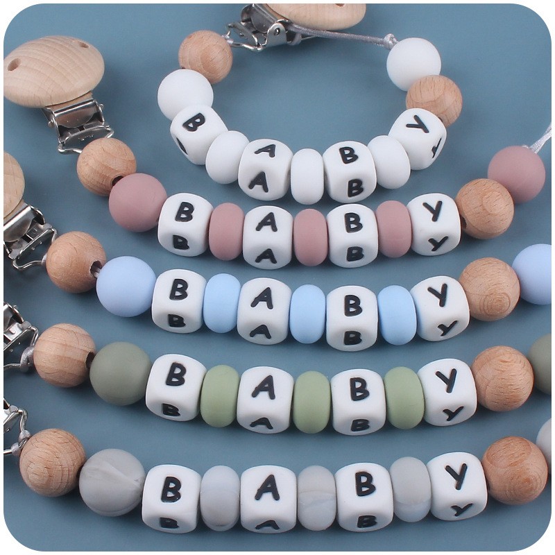 ダミーホルダークリップカスタマイズ名シリコンおしゃぶりチェー - Baby Products In のレビューと価格