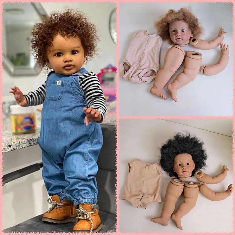 26 インチ ピッパ ダークスキン リボーンドールキット 複 - Baby Products For Curly Hair のレビューと価格
