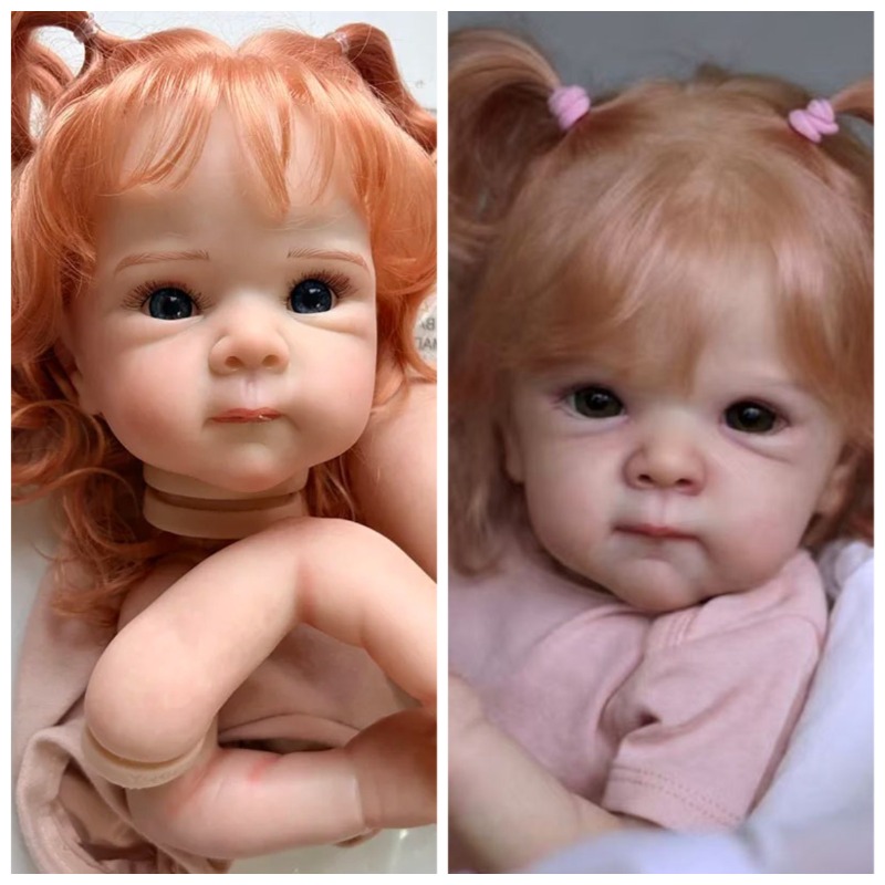 18インチの赤い巻き髪のベティ、塗装済みキット、リアルなリボ - Baby Products Trending のレビューと価格